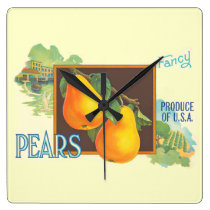 Pears Vintage Crate Art Wall Clock wall clocks