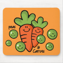 Peas And Carrots Mouse Mats
