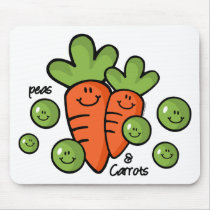 Peas And Carrots Mouse Mats
