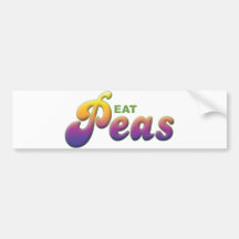 Peas, Eat Bumper Sticker