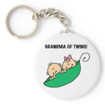 Peas in a Pod Grandma of Twins Key Chains