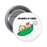 Peas in a Pod Grandma of Twins Pinback Buttons