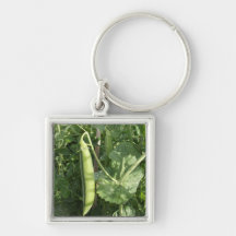 Peas in a Pod on a vine Keychain