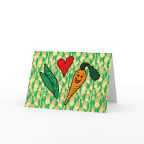 Peas Love Carrots, Cute Green and Orange Design