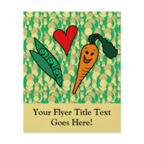 Peas Love Carrots, Cute Green and Orange Design