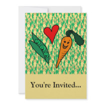 Peas Love Carrots, Cute Green and Orange Design