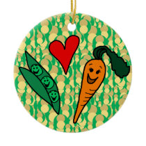 Peas Love Carrots, Cute Green and Orange Design