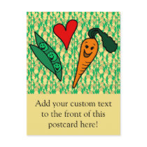 Peas Love Carrots, Cute Green and Orange Design