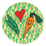 Peas Love Carrots, Cute Green and Orange Design
