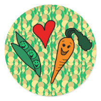Peas Love Carrots, Cute Green and Orange Design