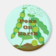 Peas on Earth Fridge Magnet