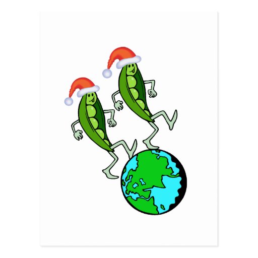 Peas on Earth Holiday Postcards