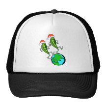 Peas on Earth Holiday Trucker Hats