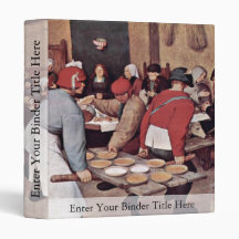 Peasant Wedding By Bruegel D. Ä. Pieter 3 Ring Binders