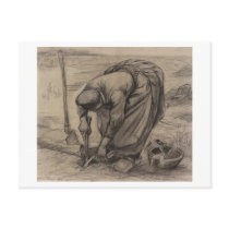Peasant Woman Planting Beets, Vincent van Gogh Postcards