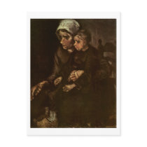 Peasant Woman with Child, Vincent van Gogh Postcard