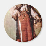 Peasant Woman With Jug By Grigorescu Nicolae Magnet