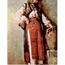 Peasant Woman With Jug By Grigorescu Nicolae Photo Cut Out