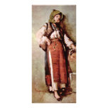 Peasant Woman With Jug By Grigorescu Nicolae Custom Rack Cards