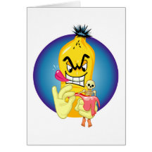 Peau mauvaise de banane carte de vœux