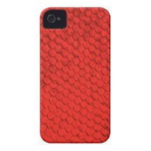 Peau rouge de lézard coques iPhone 4