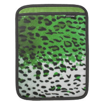 Peaux royales de la Reine de léopard de vert de ch Poches iPad