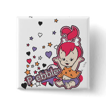Pebbles Purple Heart Button
