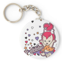 Pebbles Purple Heart Keychain