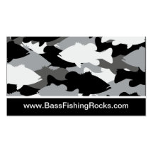 Pêche au bar Camo noir Cartes De Visite Professionnelles