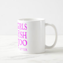 PÊCHE DE BROCHETS VAIRONS DE FILLE TASSE À CAFÉ