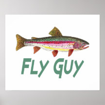 Pêche de mouche à truite arc-en-ciel posters