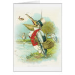 Pêche de pélican carte de vœux