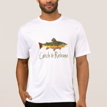 Pêche de truite de crochet et de libération t-shirt