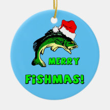 Pêche drôle ornements de noël