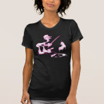 Pêche du rose de botte t-shirt