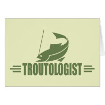 Pêche humoristique de truite cartes de vœux