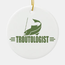 Pêche humoristique de truite décorations pour sapins de noël
