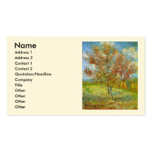 Pêcher rose de Van Gogh dans la fleur, art vintage Cartes De Visite Professionnelles