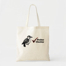 Pecker Chequered Canvas Bag