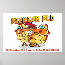 Peckers Cok & Chicks Posters