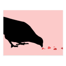 pecking order. post card