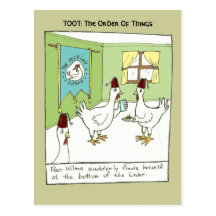 Pecking Order Postcard