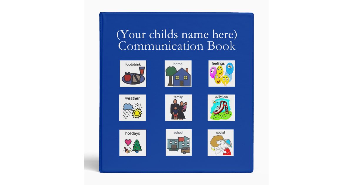 PECS Communication Book Vinyl Binders Zazzle