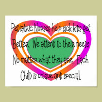 pediatric nurse poem heart posters