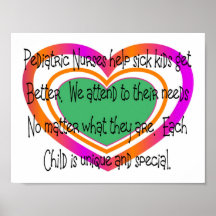 pediatric nurse poem heart posters