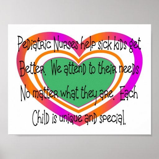 pediatric nurse poem heart posters