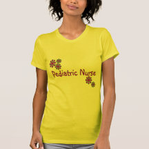 Pediatric Nurse Purple Flowers Tshirts