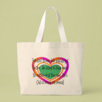 Pediatric Nurse Tote Bag Adorable Blue Heart QRS bags
