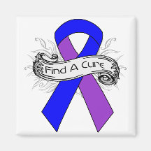Pediatric Stroke Find A Cure Ribbon Refrigerator Magnets