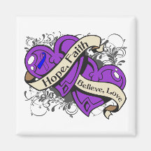 Pediatric Stroke Hope Faith Dual Hearts Magnet